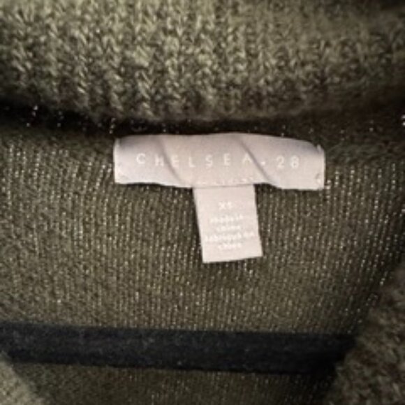 Moss green chenille cowl neck sweater - Picture 1 of 3